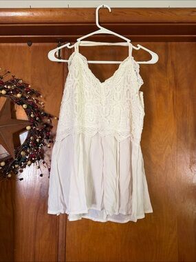 Maurices White Crochet Lace Tank Top